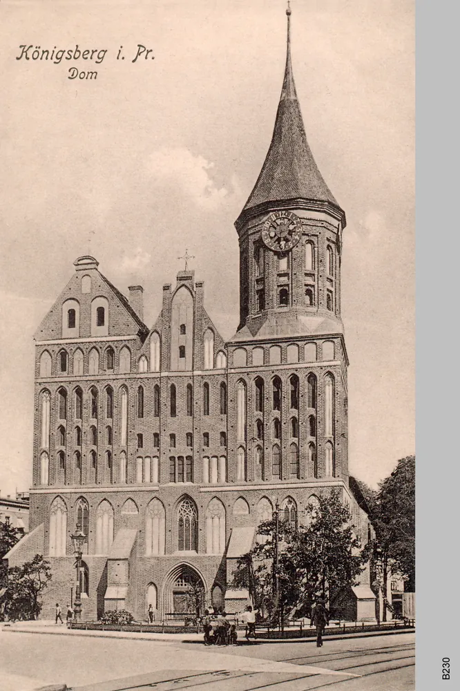 Старая открытка с подписью «Königsberg i. Pr. Dom»: Кафедральный собор на острове Кнайпхоф